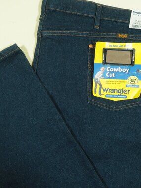 Wrangler Cowboy Cut Original Fit Jeans Mens 54 Blue Denim Western New